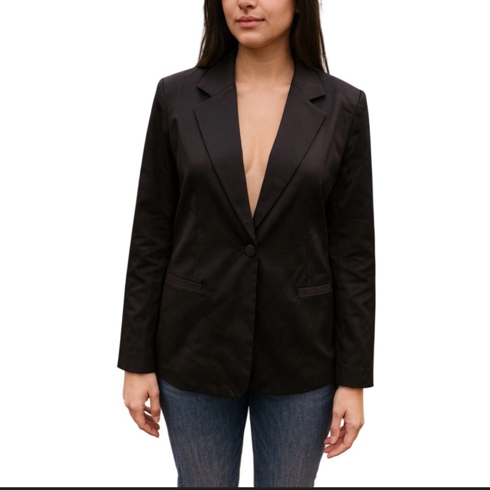 Spring + Mercer Green One-Button Blazer Size M NWT